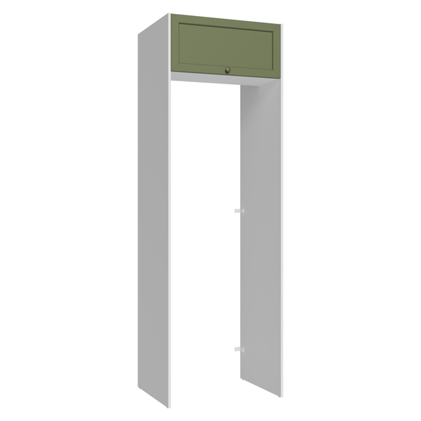 Porta-Geladeira 73 cm 1 Porta Basculante Branco/Verde Vik Madesa