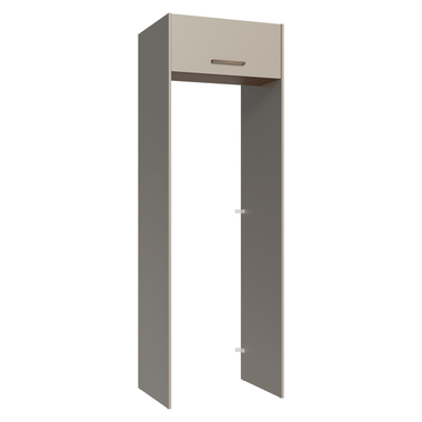 Porta-Geladeira 73 cm 1 Porta Basculante Crema/Rustic/Crema Agata Madesa