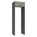 Porta-Geladeira 73 cm 1 Porta Basculante Cinza/Rustic/Cinza Agata Madesa