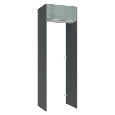 Porta-Geladeira 73 cm 1 Porta Basculante Cinza/Branco/Cinza Lux Madesa
