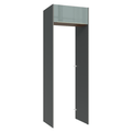 Porta-Geladeira 73 cm 1 Porta Basculante Cinza/Rustic/Cinza Lux Madesa