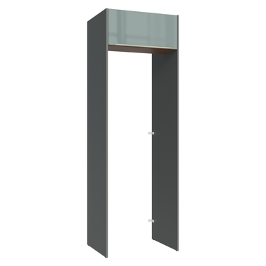 Porta-Geladeira 73 cm 1 Porta Basculante Cinza/Rustic/Cinza Lux Madesa