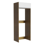 Porta-Geladeira Madesa Glamy 1 Porta Basculante Rustic/Branco