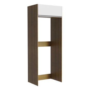 Porta-Geladeira Madesa Glamy 1 Porta Basculante Rustic/Branco