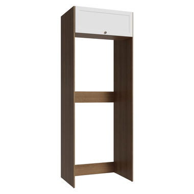 Porta-Geladeira 1 Porta Basculante Rustic/Branco Vik Madesa