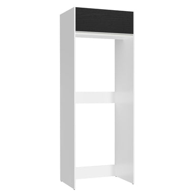 Porta-Geladeira Madesa Glamy 1 Porta Basculante Branco/Preto