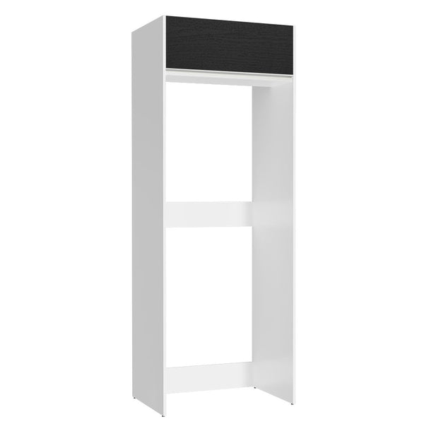 Porta-Geladeira Madesa Glamy 1 Porta Basculante Branco/Preto