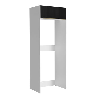 Porta-Geladeira Madesa Lux 1 Porta Basculante Branco/Preto