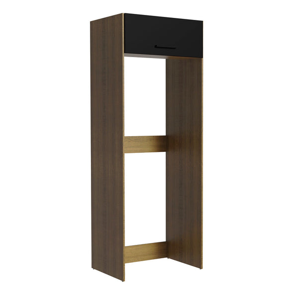Porta-Geladeira Madesa Agata 1 Porta Basculante Rustic/Preto