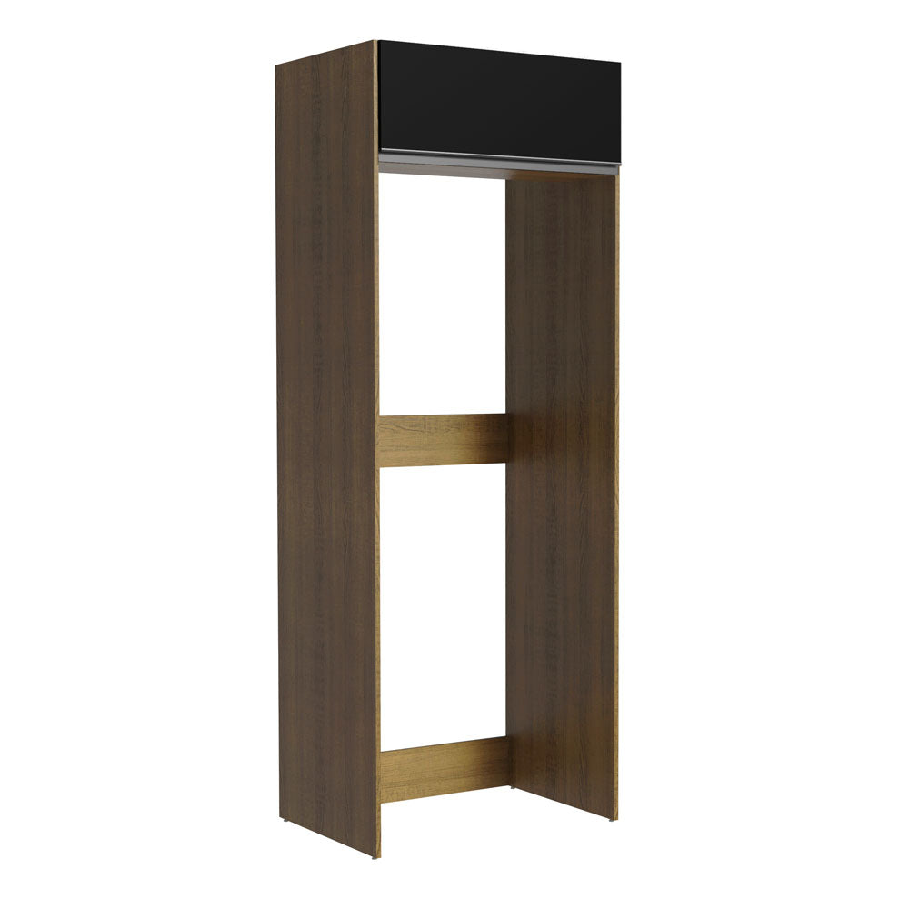 Porta-Geladeira Madesa Glamy 1 Porta Basculante Rustic/Preto