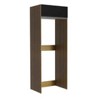 Porta-Geladeira Madesa Glamy 1 Porta Basculante Rustic/Preto