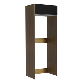 Porta-Geladeira Madesa Glamy 1 Porta Basculante Rustic/Preto