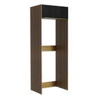 Porta-Geladeira Madesa Lux 1 Porta Basculante Rustic/Preto