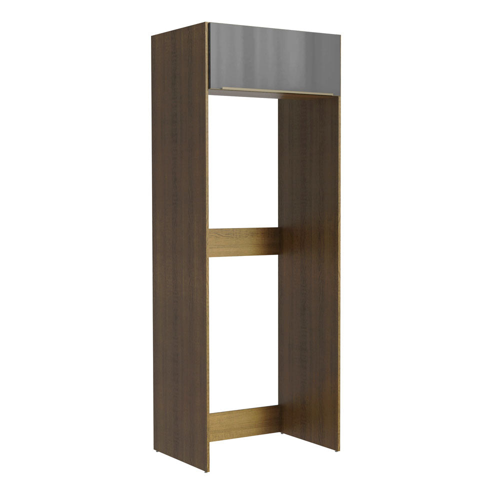 Porta-Geladeira Madesa Lux 1 Porta Basculante Rustic/Cinza