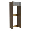 Porta-Geladeira Madesa Lux 1 Porta Basculante Rustic/Cinza