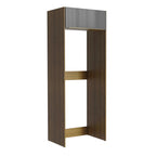 Porta-Geladeira Madesa Lux 1 Porta Basculante Rustic/Cinza