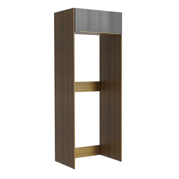 Porta-Geladeira Madesa Lux 1 Porta Basculante Rustic/Cinza