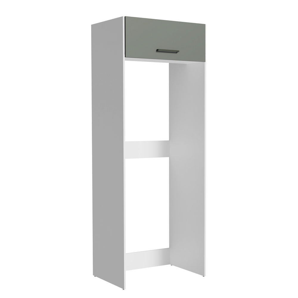 Porta-Geladeira Madesa Agata 1 Porta Basculante Branco/Cinza