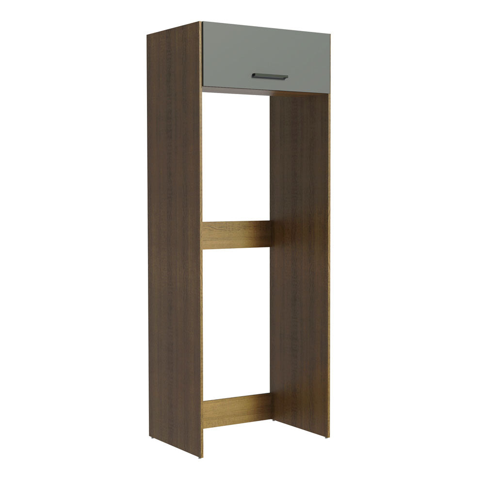 Porta-Geladeira Madesa Agata 1 Porta Basculante Rustic/Cinza