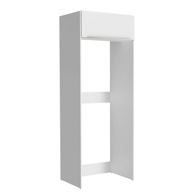 Porta-Geladeira Madesa Lux 1 Porta Basculante Branco/Branco Veludo