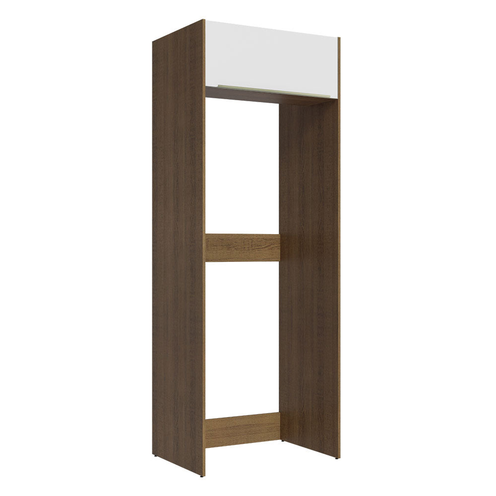 Porta-Geladeira Madesa Lux 1 Porta Basculante Rustic/Branco Veludo