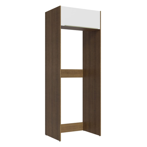 Porta-Geladeira Madesa Lux 1 Porta Basculante Rustic/Branco Veludo