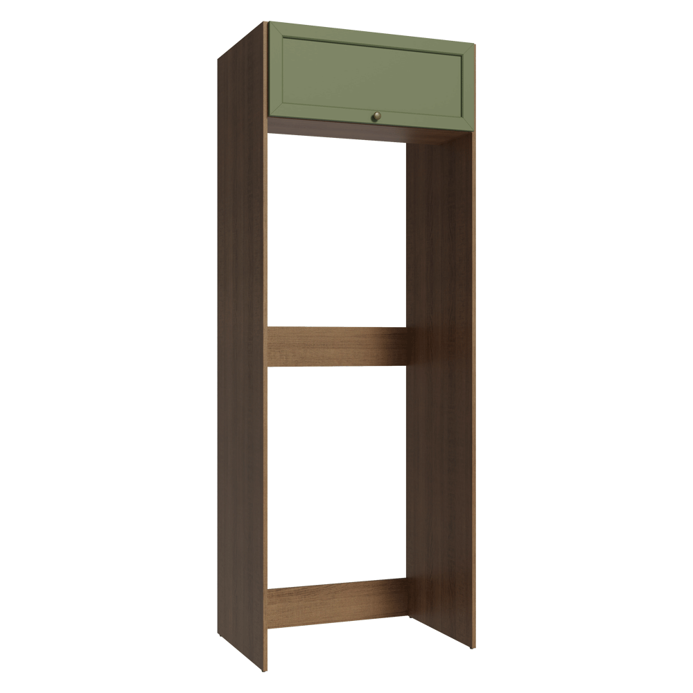 Porta-Geladeira 1 Porta Basculante Rustic/Verde Vik Madesa