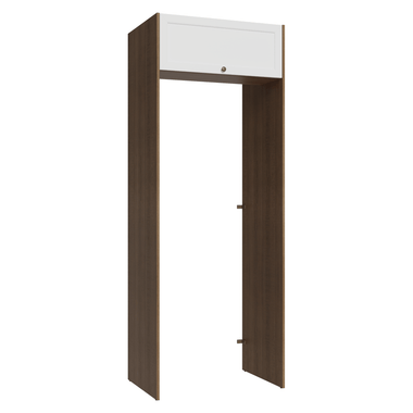 Porta-Geladeira 83 cm 1 Porta Basculante Rustic/Branco Vik Madesa