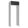 Porta-Geladeira 83 cm 1 Porta Basculante Branco/Preto Agata Madesa