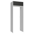 Porta-Geladeira 83 cm 1 Porta Basculante Branco/Preto Glamy Madesa