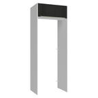 Porta-Geladeira 83 cm 1 Porta Basculante Branco/Preto Lux Madesa