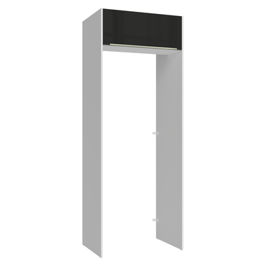 Porta-Geladeira 83 cm 1 Porta Basculante Branco/Preto Lux Madesa