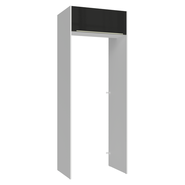 Porta-Geladeira 83 cm 1 Porta Basculante Branco/Preto Lux Madesa