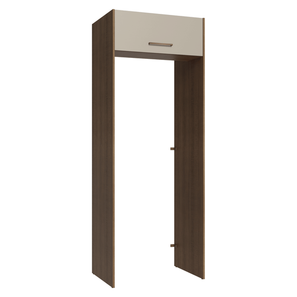Porta-Geladeira 83 cm 1 Porta Basculante Rustic/Crema Agata Madesa