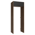 Porta-Geladeira 83 cm 1 Porta Basculante Rustic/Preto Agata Madesa