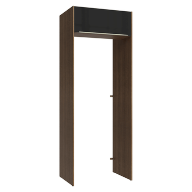 Porta-Geladeira 83 cm 1 Porta Basculante Rustic/Preto Lux Madesa