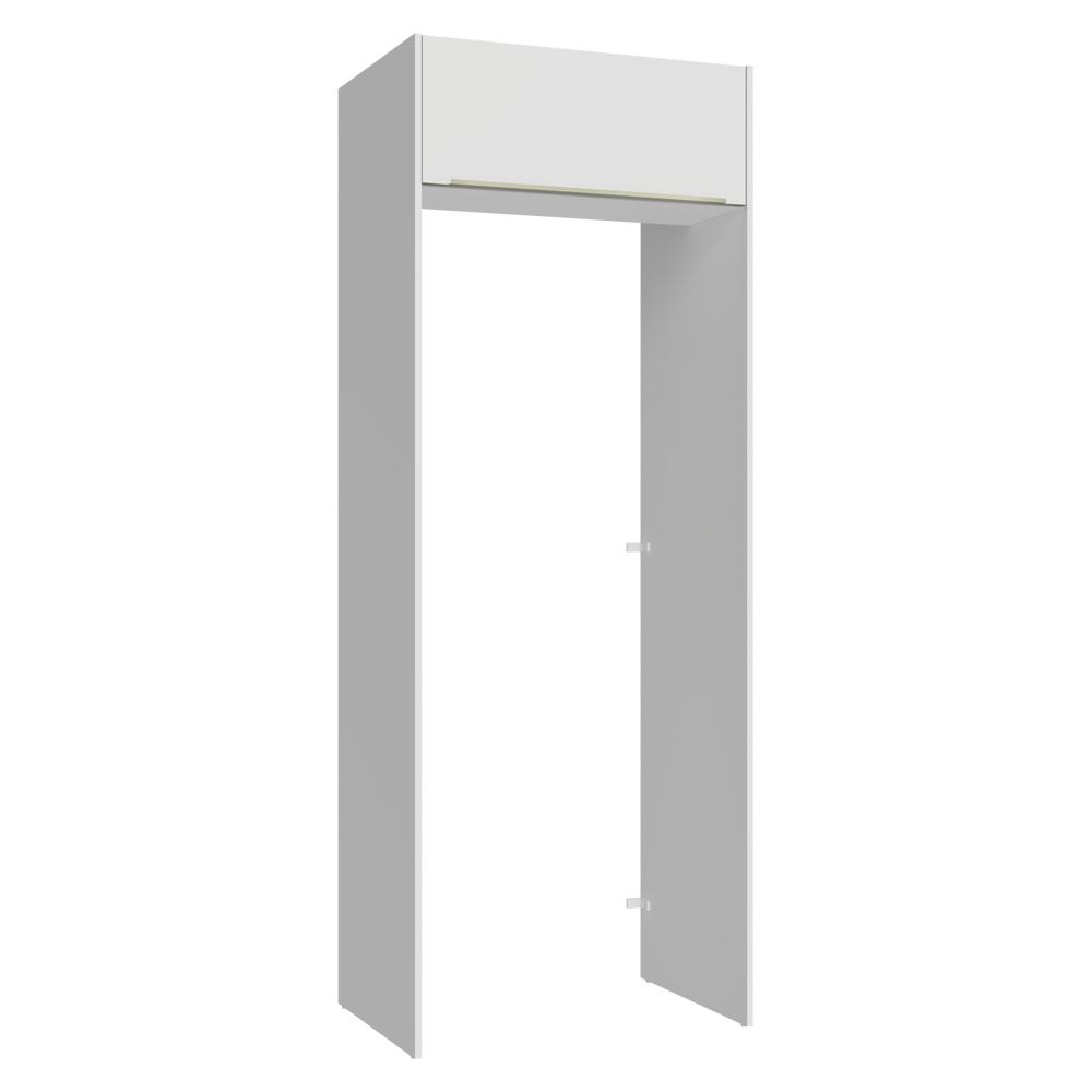 Porta-Geladeira 83 cm 1 Porta Basculante Branco Veludo Lux Madesa