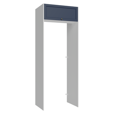 Porta-Geladeira 83 cm 1 Porta Basculante Branco/Azul Vik Madesa