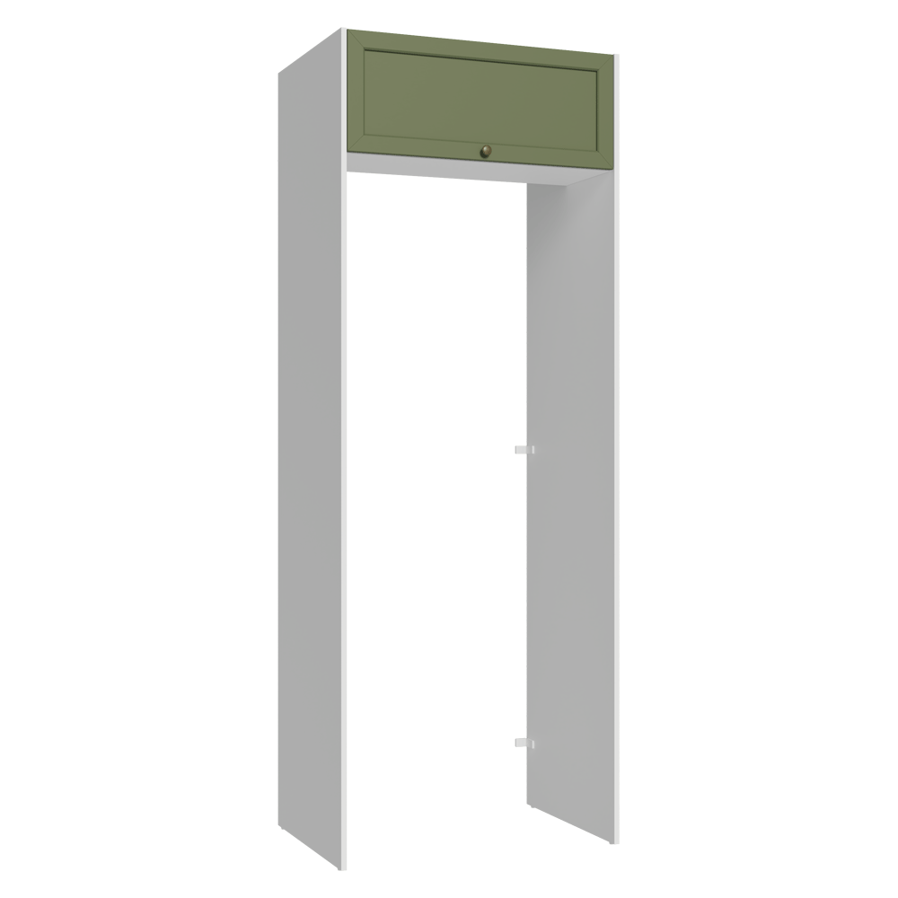 Porta-Geladeira 83 cm 1 Porta Basculante Branco/Verde Vik Madesa