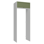 Porta-Geladeira 83 cm 1 Porta Basculante Branco/Verde Vik Madesa