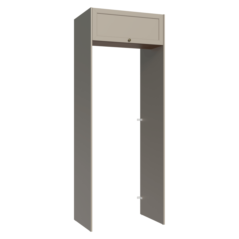 Porta-Geladeira 83 cm 1 Porta Basculante Crema/Rustic/Crema Vik Madesa