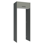 Porta-Geladeira 83 cm 1 Porta Basculante Cinza/Branco/Cinza Agata Madesa