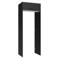 Porta-Geladeira 83 cm 1 Porta Basculante Preto/Branco/Preto Agata Madesa