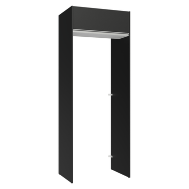 Porta-Geladeira 83 cm 1 Porta Basculante Preto/Branco/Preto Glamy Madesa