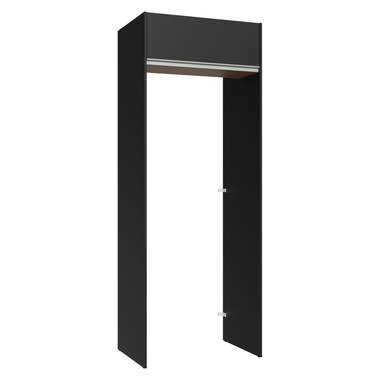 Porta-Geladeira 83 cm 1 Porta Basculante Preto/Rustic/Preto Glamy Madesa
