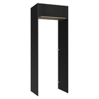 Porta-Geladeira 83 cm 1 Porta Basculante Preto/Rustic/Preto Lux Madesa