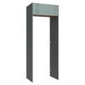 Porta-Geladeira 83 cm 1 Porta Basculante Cinza/Rustic/Cinza Lux Madesa