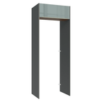 Porta-Geladeira 83 cm 1 Porta Basculante Cinza/Rustic/Cinza Lux Madesa