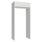 Porta-Geladeira 103 cm 1 Porta Basculante Branco Glamy Madesa
