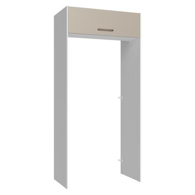 Porta-Geladeira 103 cm 1 Porta Basculante Branco/Crema Agata Madesa